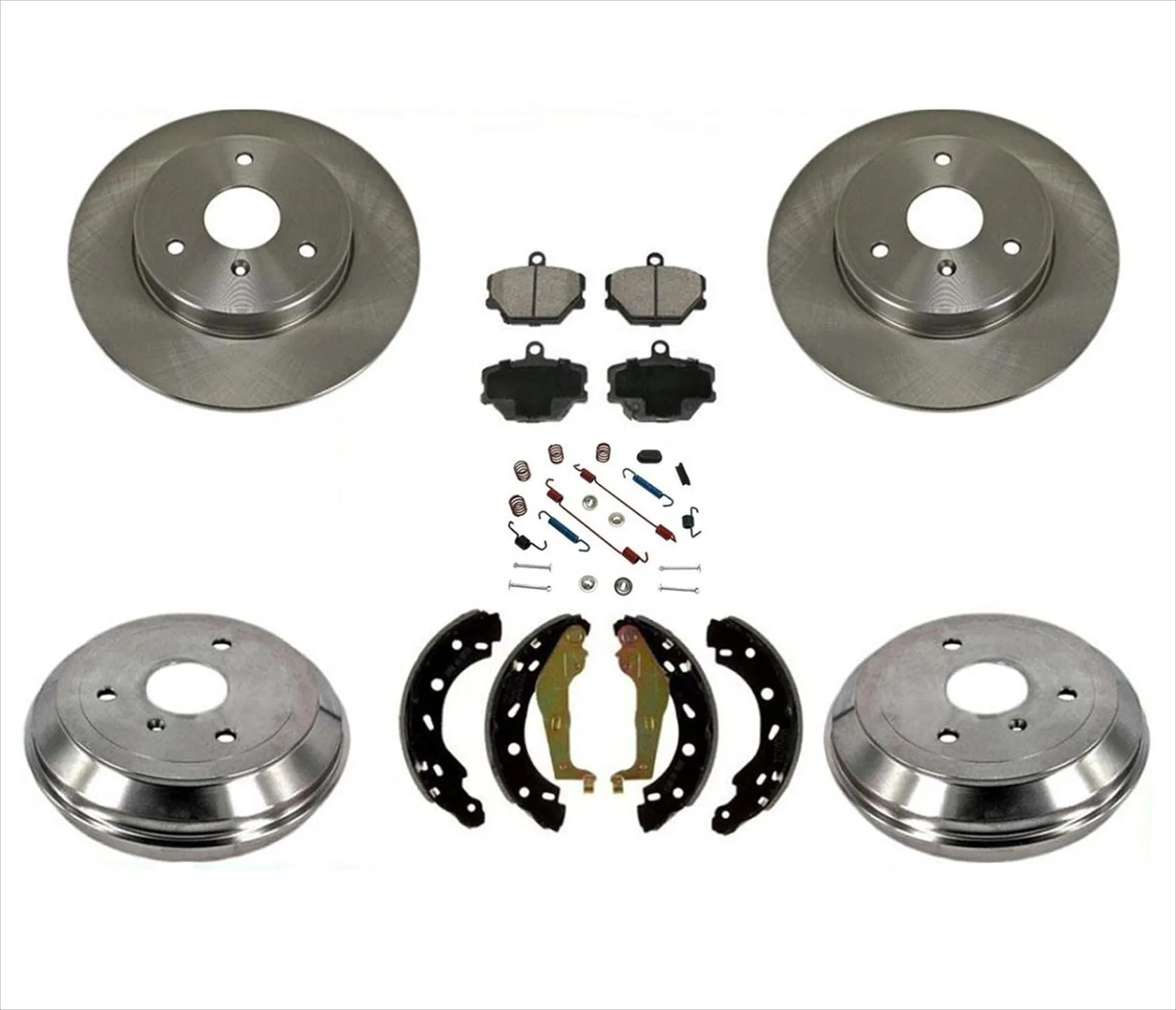 05-15 Smart Car Smart Fortwo Brake Rotors & Drums Brake Pads Shoes Hardware Kit