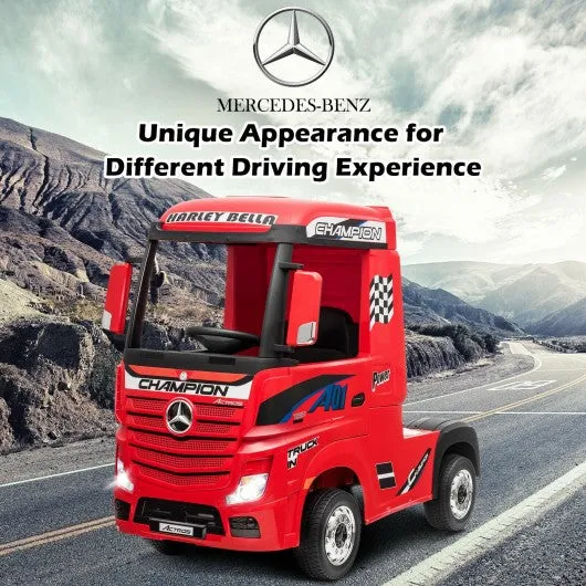 12 V Mercedes Benz Actros Electric Kids Ride on Truck w/ Remote Control & MP3