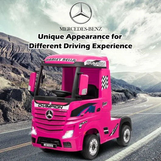 12 V Mercedes Benz Actros Electric Kids Ride on Truck with Remote Control & MP3