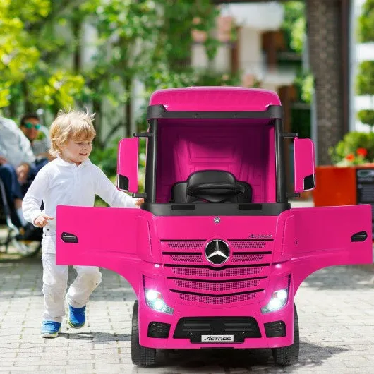 12 V Mercedes Benz Actros Electric Kids Ride on Truck with Remote Control & MP3