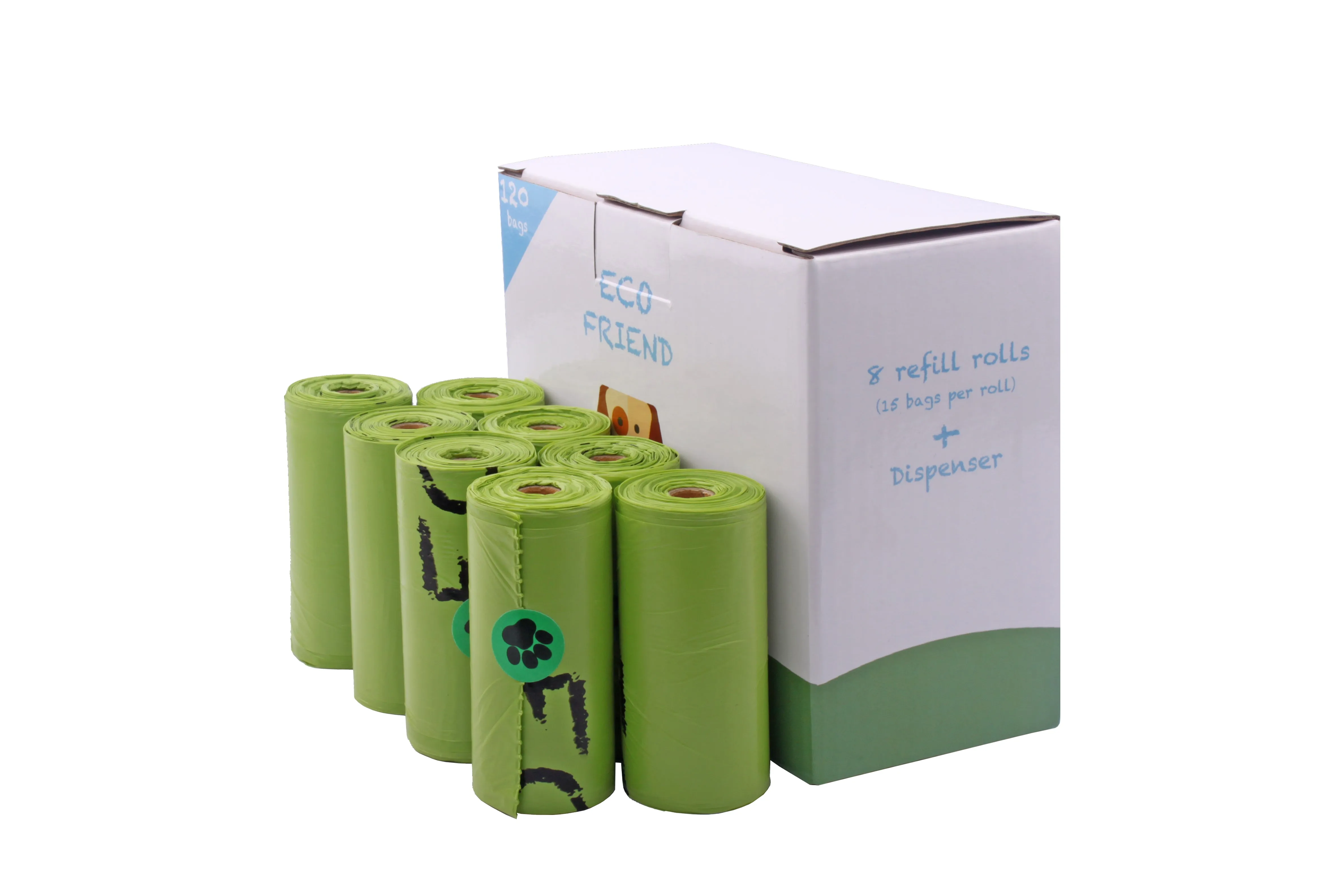 120 Biodegradable Poop Bags with Dispenser