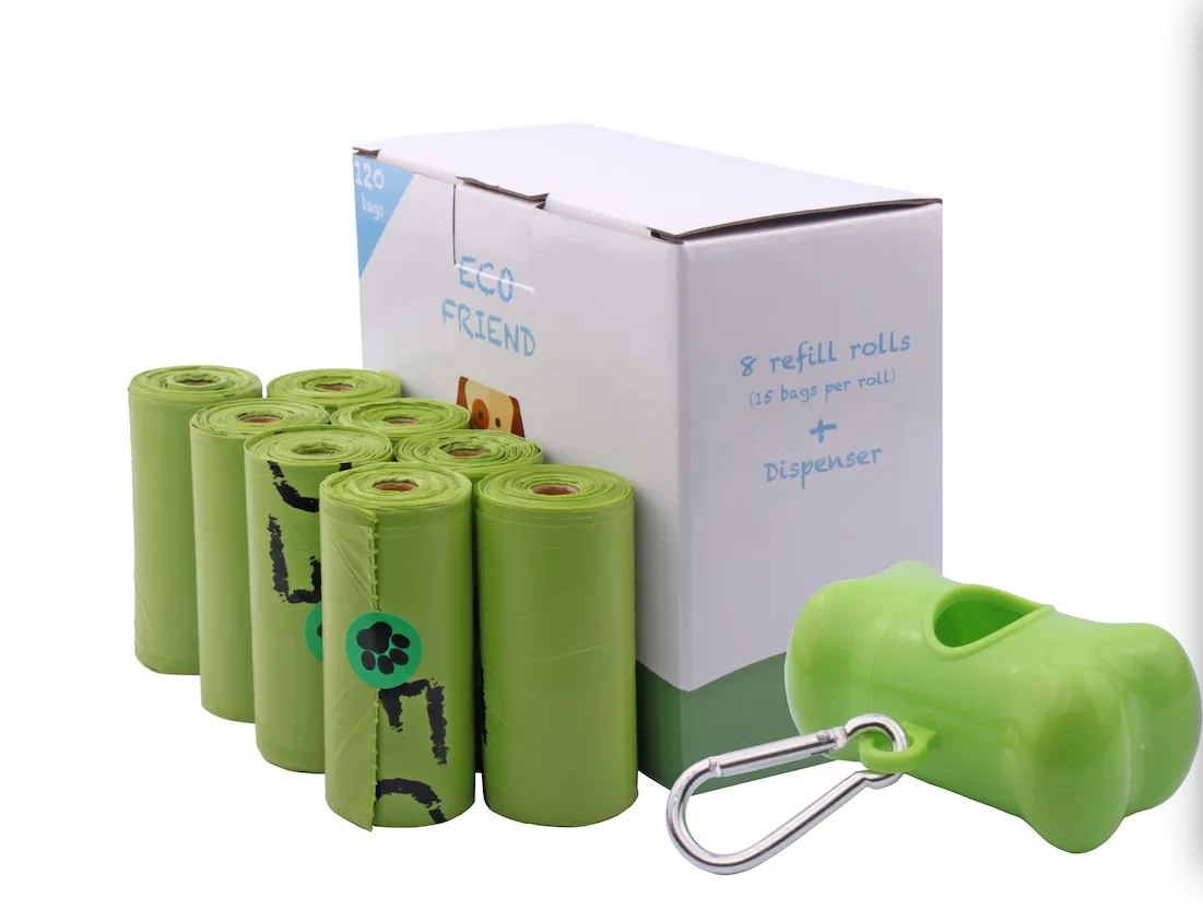 120 Biodegradable Poop Bags with Dispenser