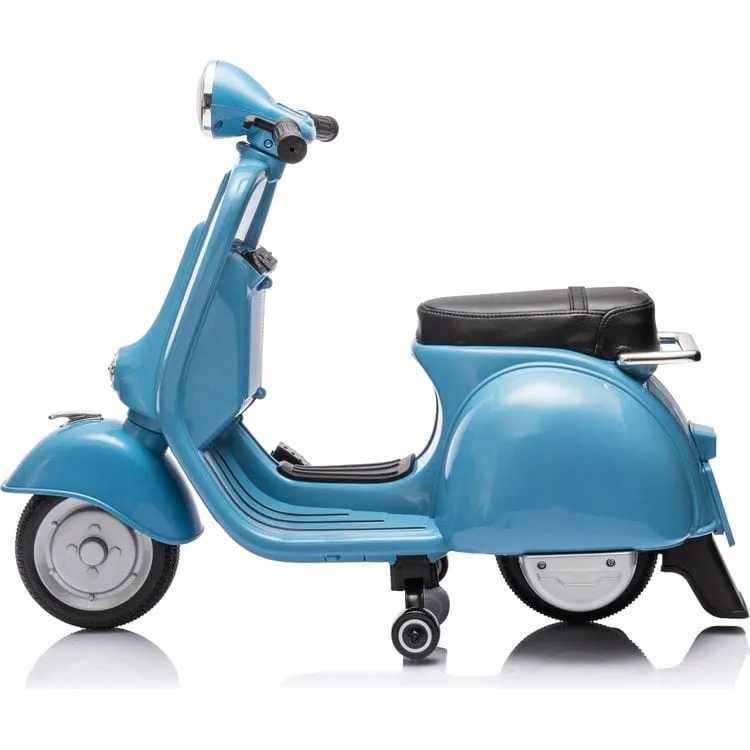 12V Vespa Electric Ride-On Scooter - Blue