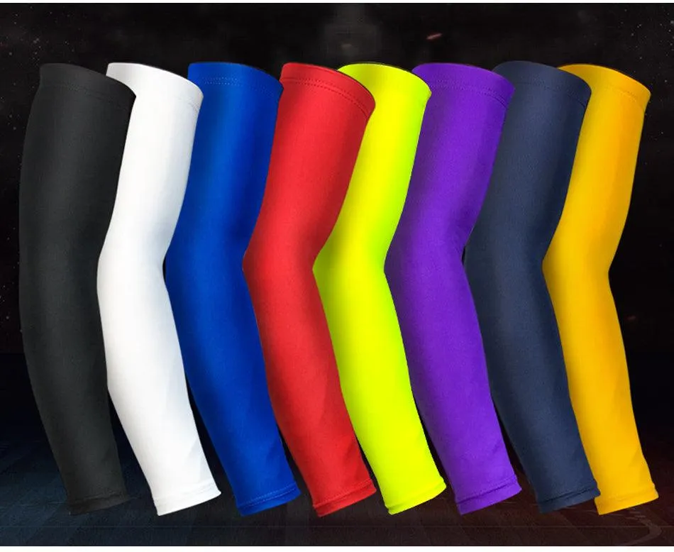 1PC Ice Fabric Summer UV Protection Running Basketball Volleyball Cycling Sunscreen Sports Arm Sleeve