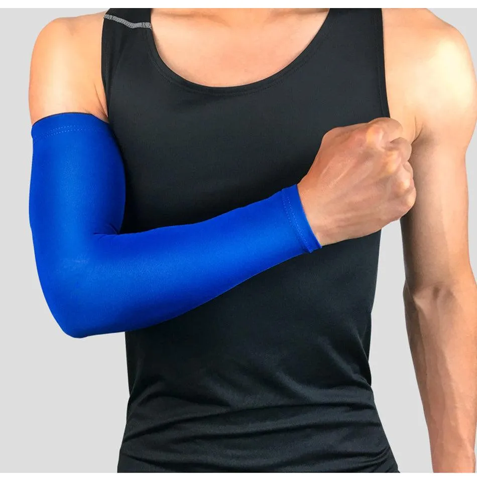 1PC Ice Fabric Summer UV Protection Running Basketball Volleyball Cycling Sunscreen Sports Arm Sleeve