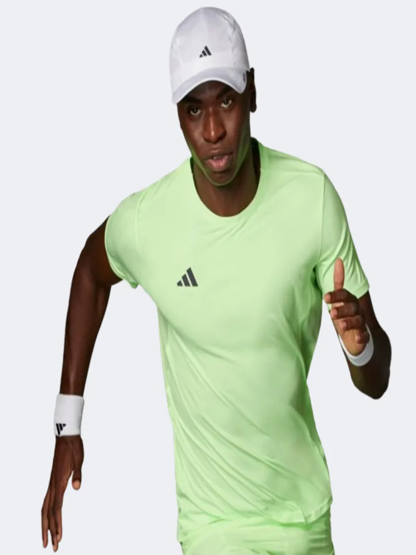 Adidas Adizero Essentials Men Running T-Shirt Green Spark