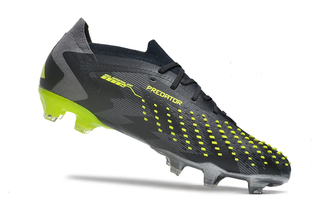 Adidas Predator Accuracy  Shoes - Shadow Gray | Charcoal Gray | Lime Green - FREE SHIPPING WORLDWIDE