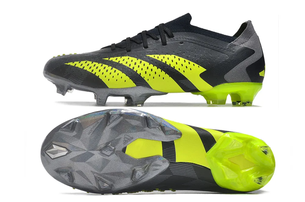 Adidas Predator Accuracy  Shoes - Shadow Gray | Charcoal Gray | Lime Green - FREE SHIPPING WORLDWIDE