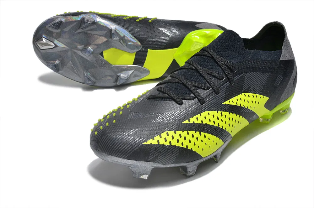 Adidas Predator Accuracy  Shoes - Shadow Gray | Charcoal Gray | Lime Green - FREE SHIPPING WORLDWIDE