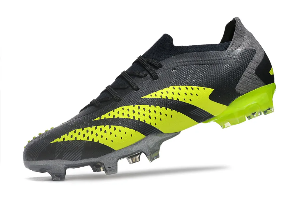 Adidas Predator Accuracy  Shoes - Shadow Gray | Charcoal Gray | Lime Green - FREE SHIPPING WORLDWIDE