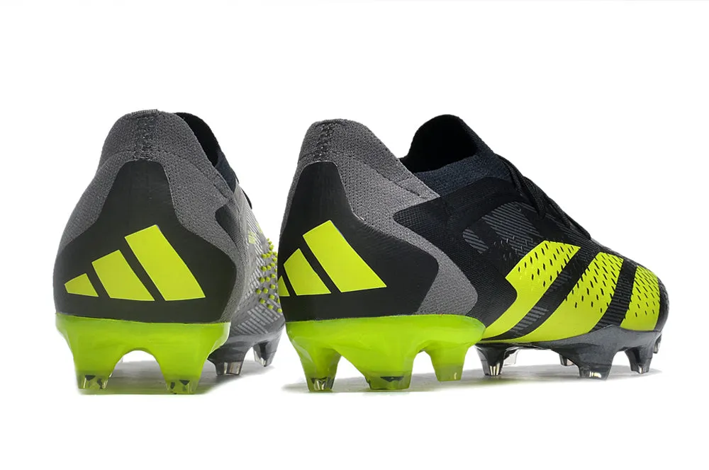 Adidas Predator Accuracy  Shoes - Shadow Gray | Charcoal Gray | Lime Green - FREE SHIPPING WORLDWIDE