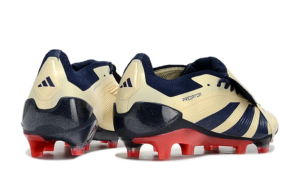 Adidas Predator Elite Shoes - Beige | Blue | Red - FREE SHIPPING WORLDWIDE