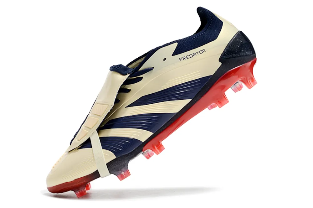 Adidas Predator Elite Shoes - Beige | Blue | Red - FREE SHIPPING WORLDWIDE