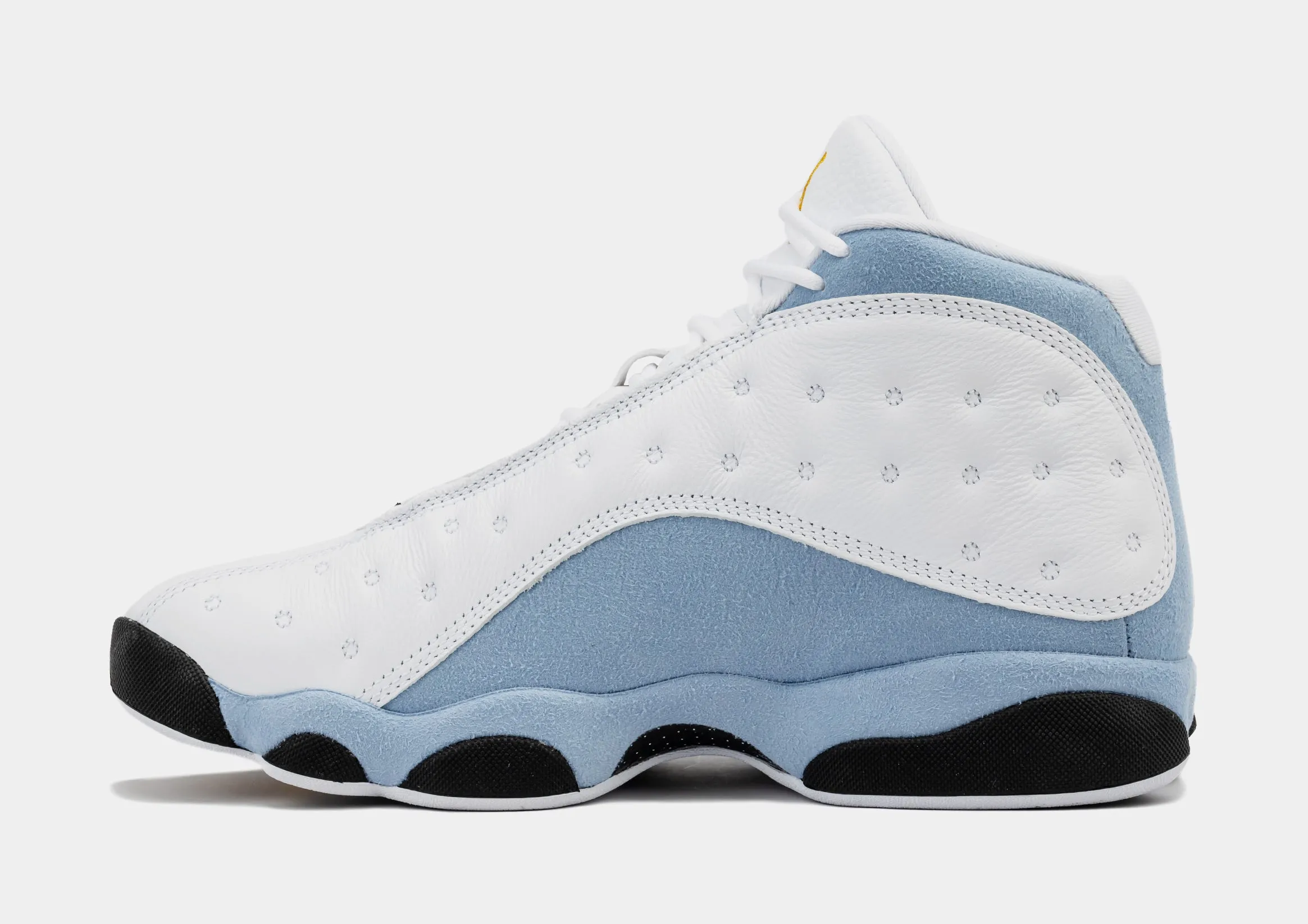 Air Jordan 13 Retro Blue Grey Mens Lifestyle Shoes (White/Yellow Ochre/Blue Grey/Black)