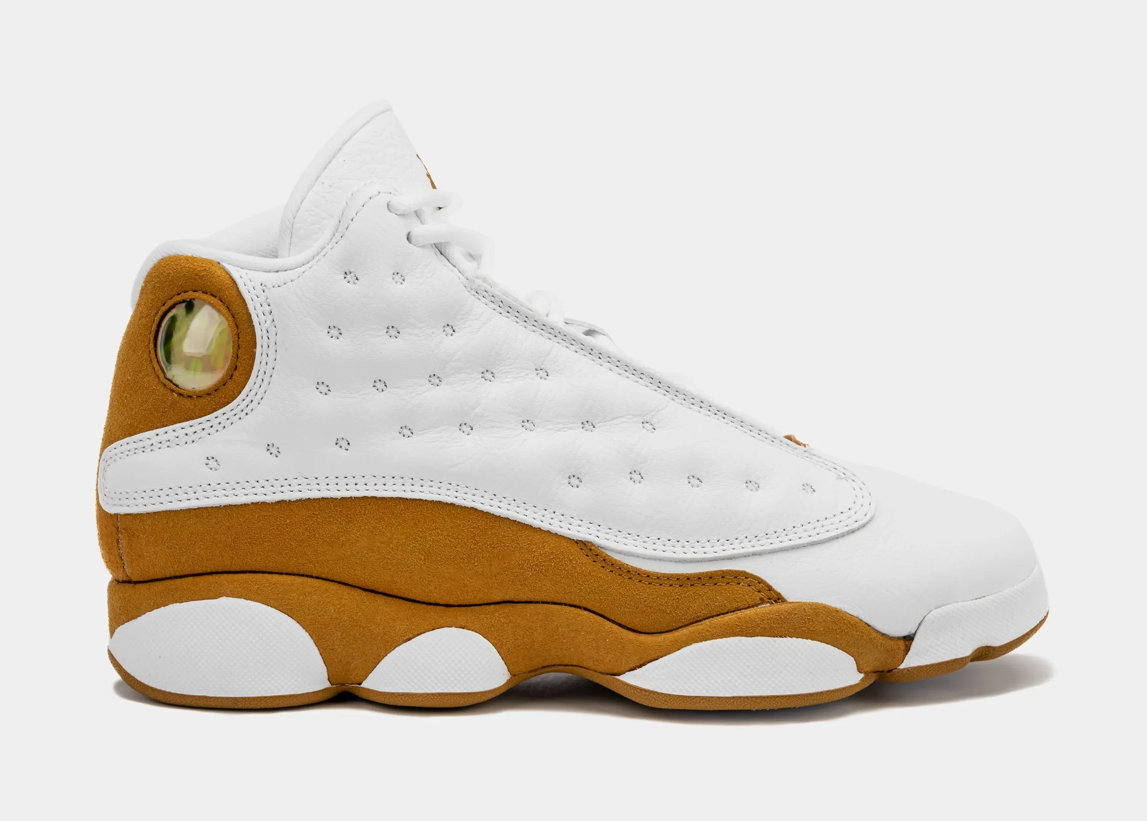 Air Jordan 13 Retro Wheat Grade School Lifestyle Shoes (White/Wheat)