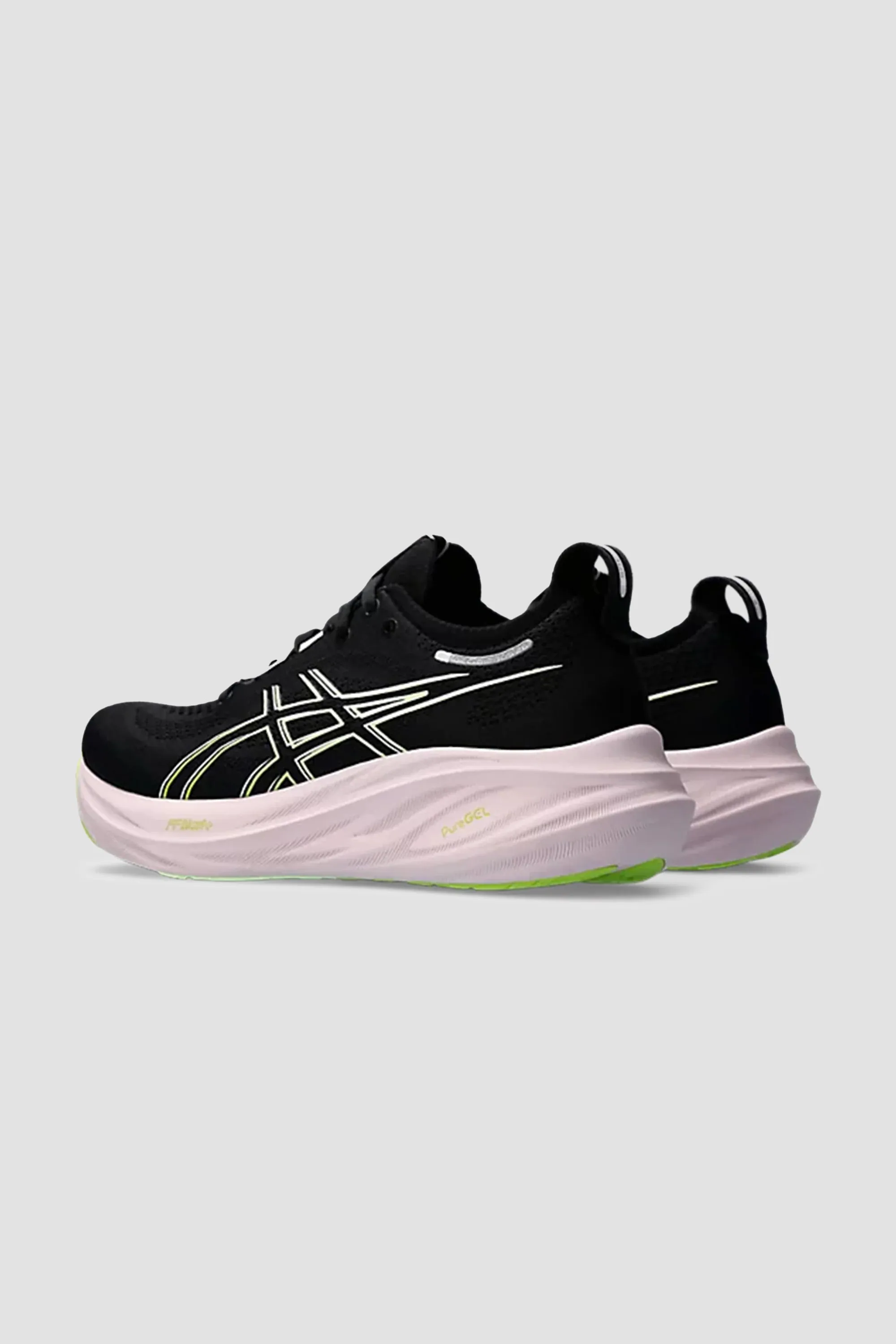 ASICS Women's Gel-Nimbus 26 Sneaker in Black/Neon Lime