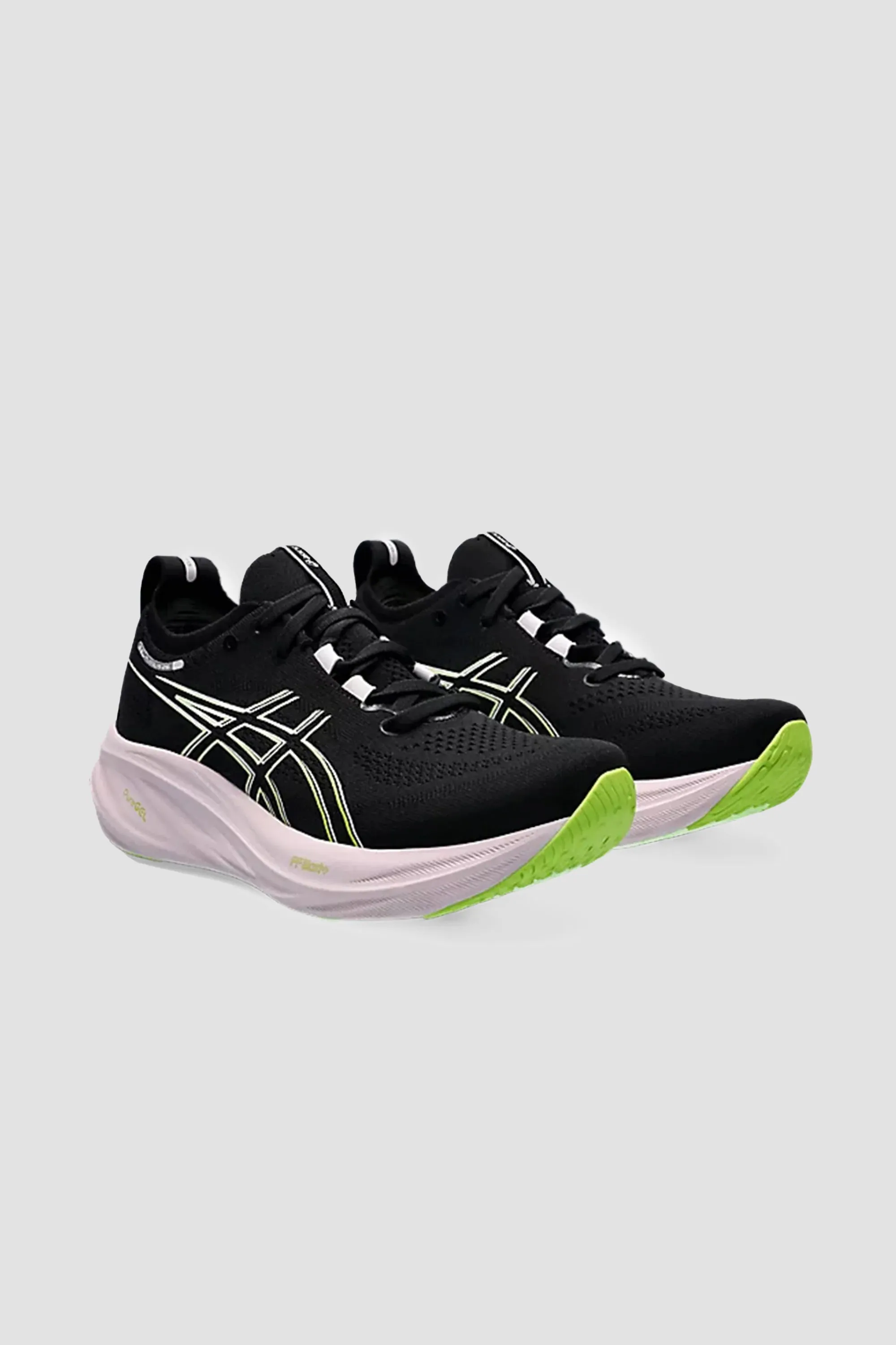 ASICS Women's Gel-Nimbus 26 Sneaker in Black/Neon Lime