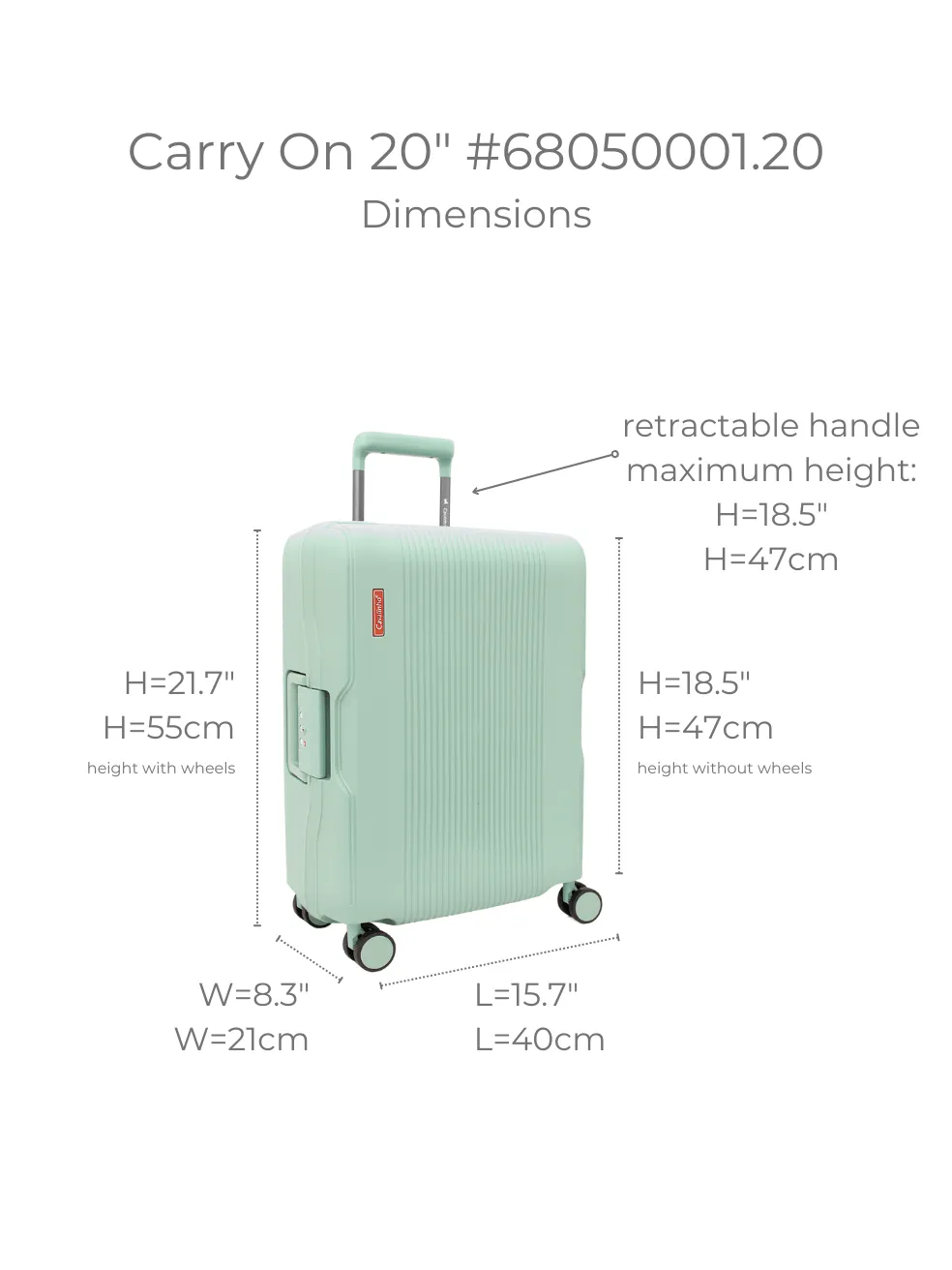 Atlas Carry-on Hardside Luggage (20")