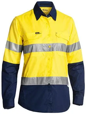 Bisley Womens 3m Taped Hi Vis X Airflow™ Ripstop Shirt-(BL6415T)