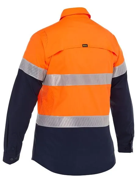 Bisley Women's X Airflow Hi Vis Taped Stretch Ripstop Shirt (BL6491T)