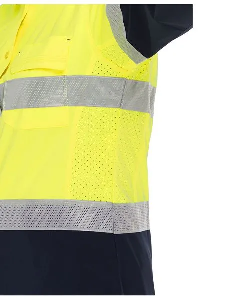 Bisley Women's X Airflow Hi Vis Taped Stretch Ripstop Shirt (BL6491T)