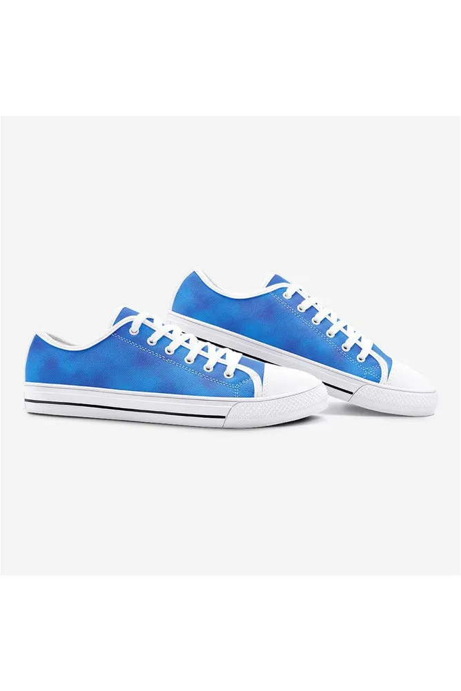 Blue Cotton Candy Unisex Low Top Canvas Shoes