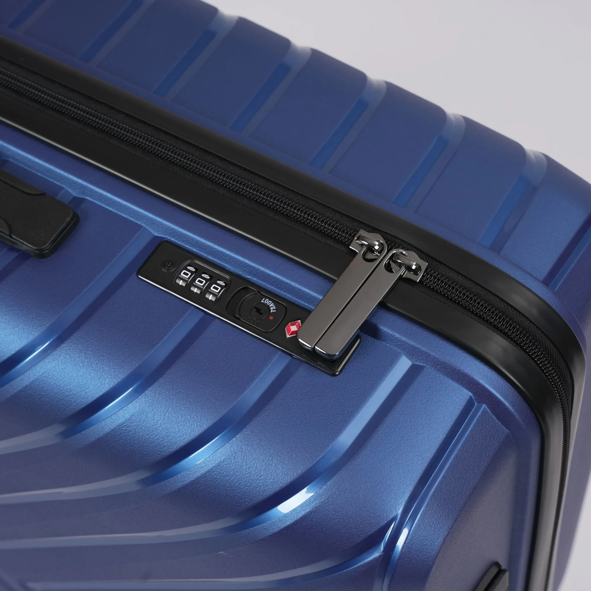 Blue Hardcase Roller Carry On Luggage 20' with 360° Wheels