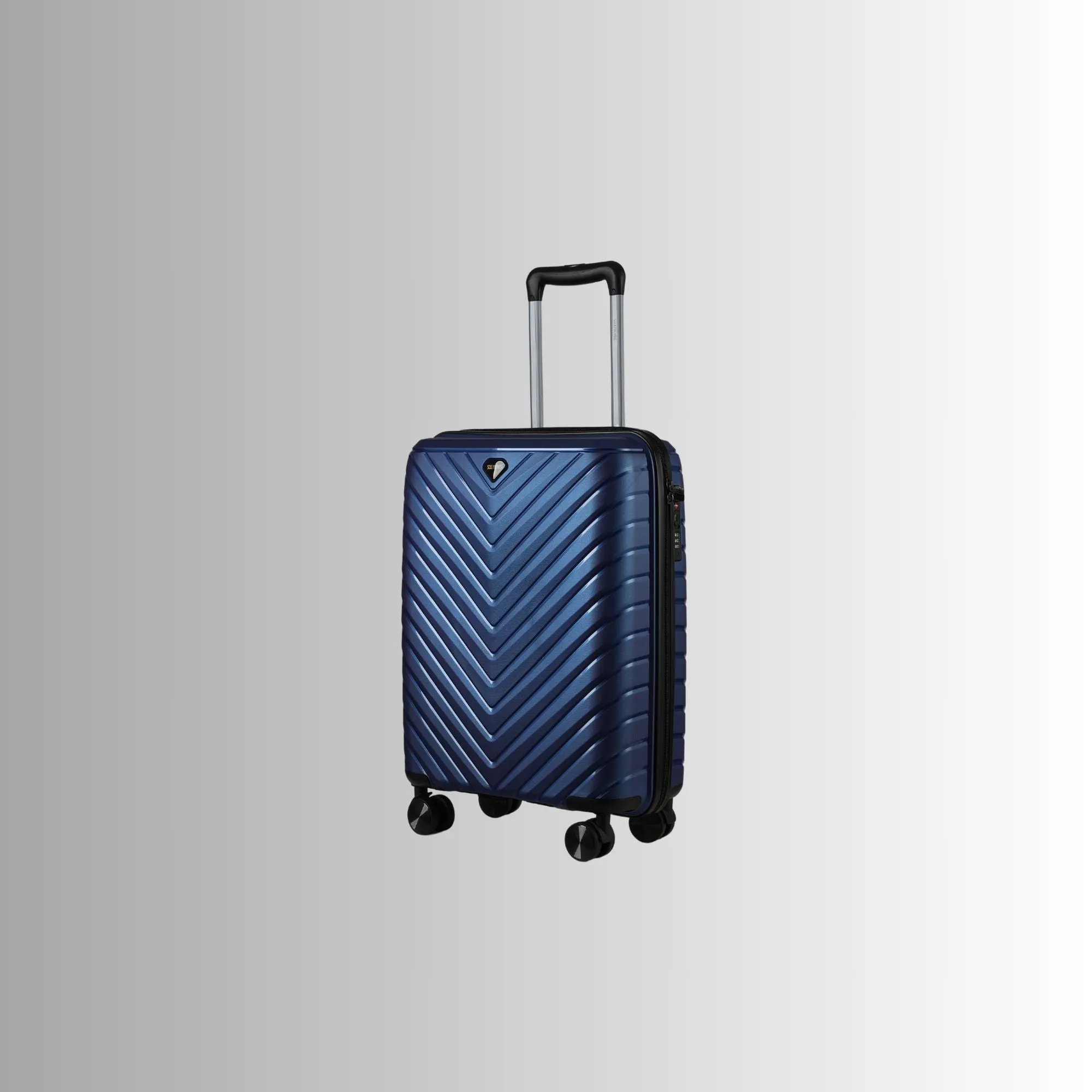 Blue Hardcase Roller Carry On Luggage 20' with 360° Wheels