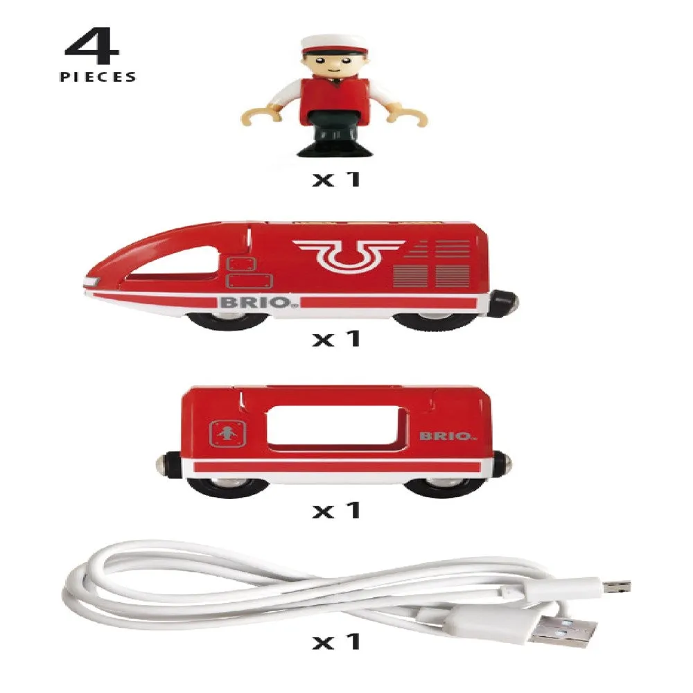 BRIO Train - Travel Rechargeable Train 4 pieces 33746