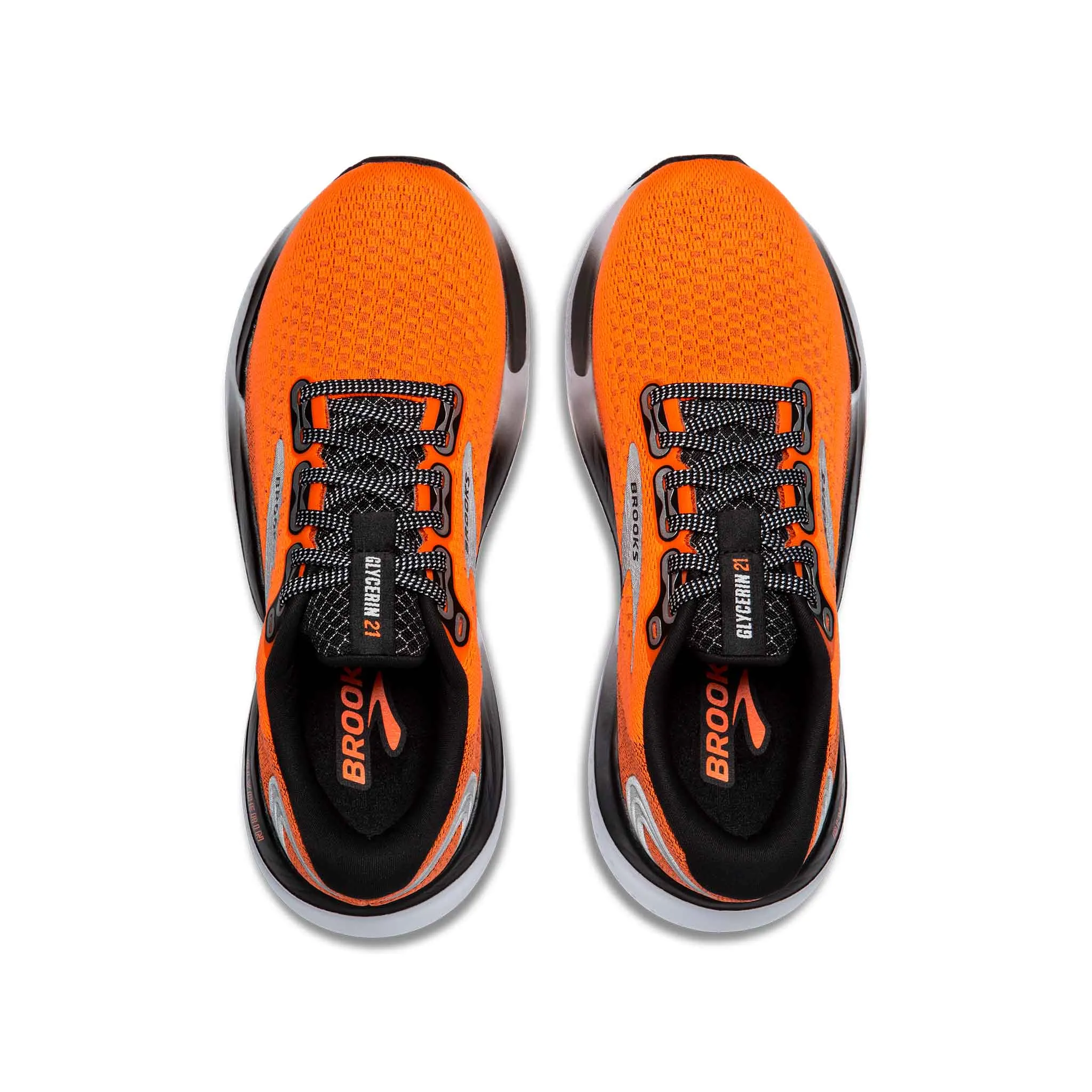 Brooks | Men's Glycerin 21 Running Shoes - Orange/Black/White