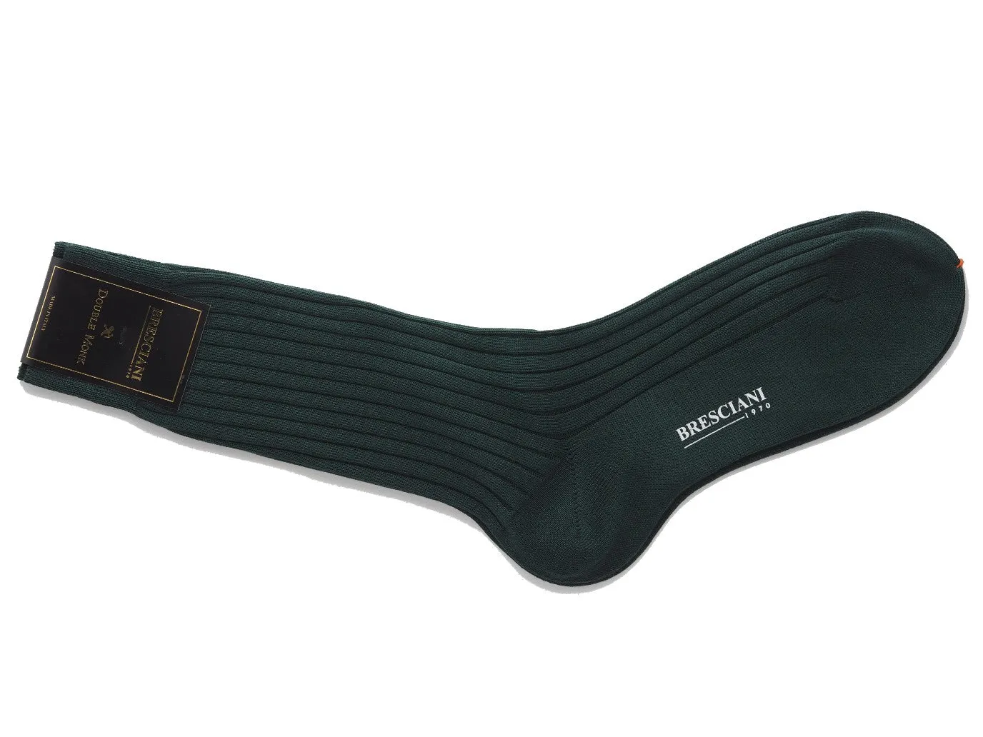 Calf Length Cotton Socks 3-Ply Dark Green