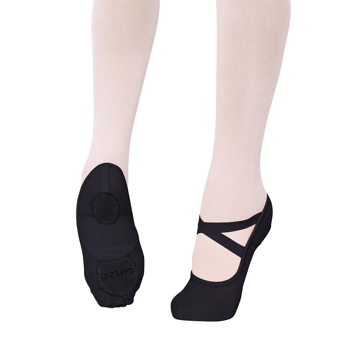 Capezio Adult Hanami Stretch Canvas Ballet Slippers - Black