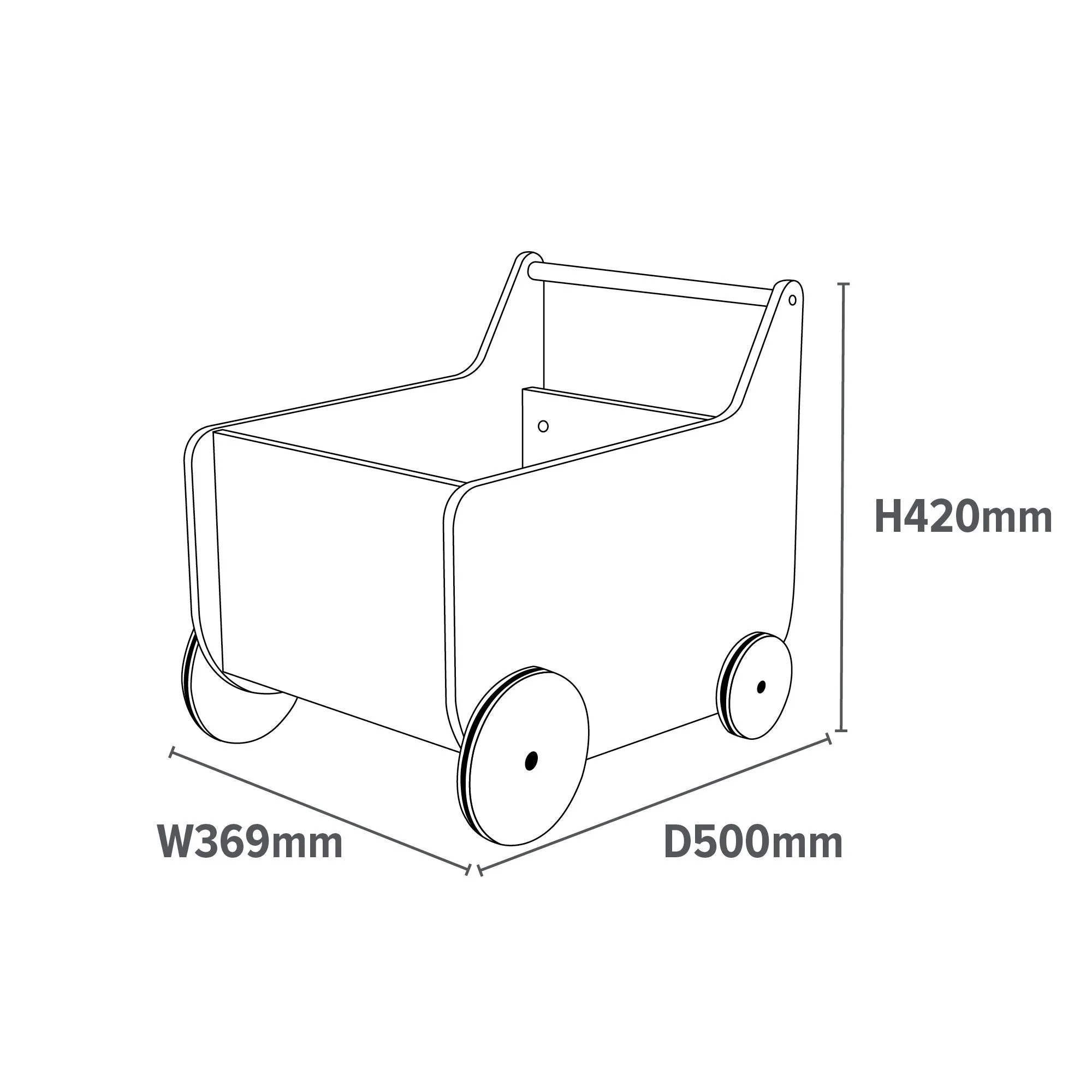 Cat & Dog Push Along Walker | Storage Cart