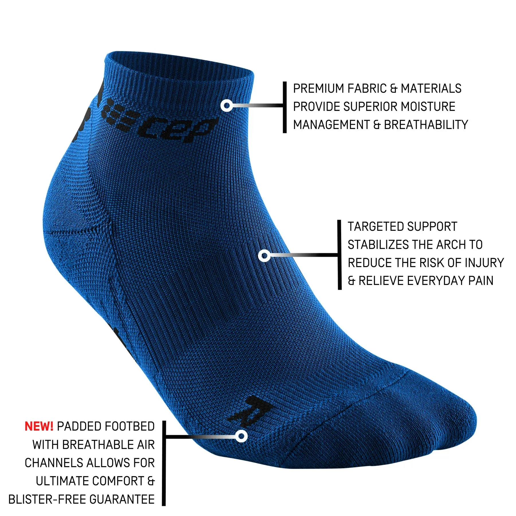 CEP | The Run Low Cut Socks 4.0 | Men's | Blue