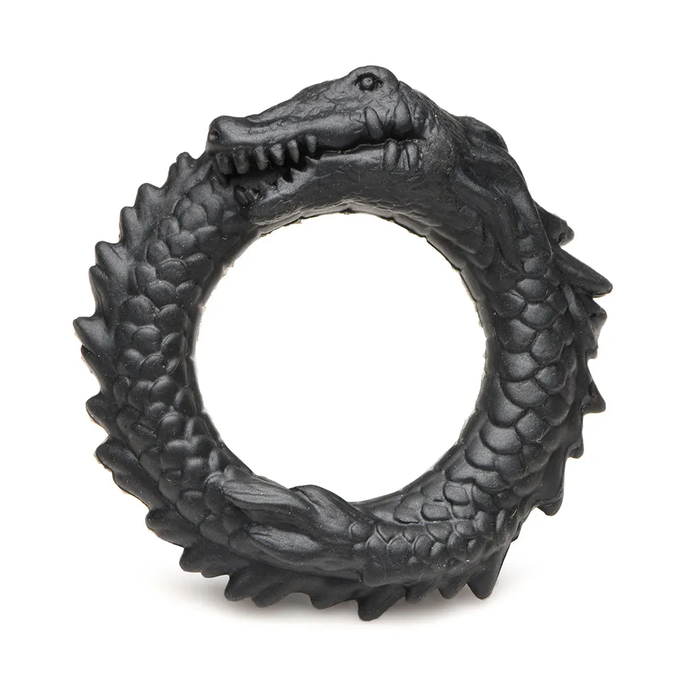 Creature Cocks Black Caiman Silicone Cock Ring