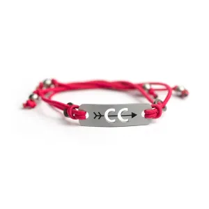 Cross Country Running Bracelet - Adjustable Pink or Black Stretch