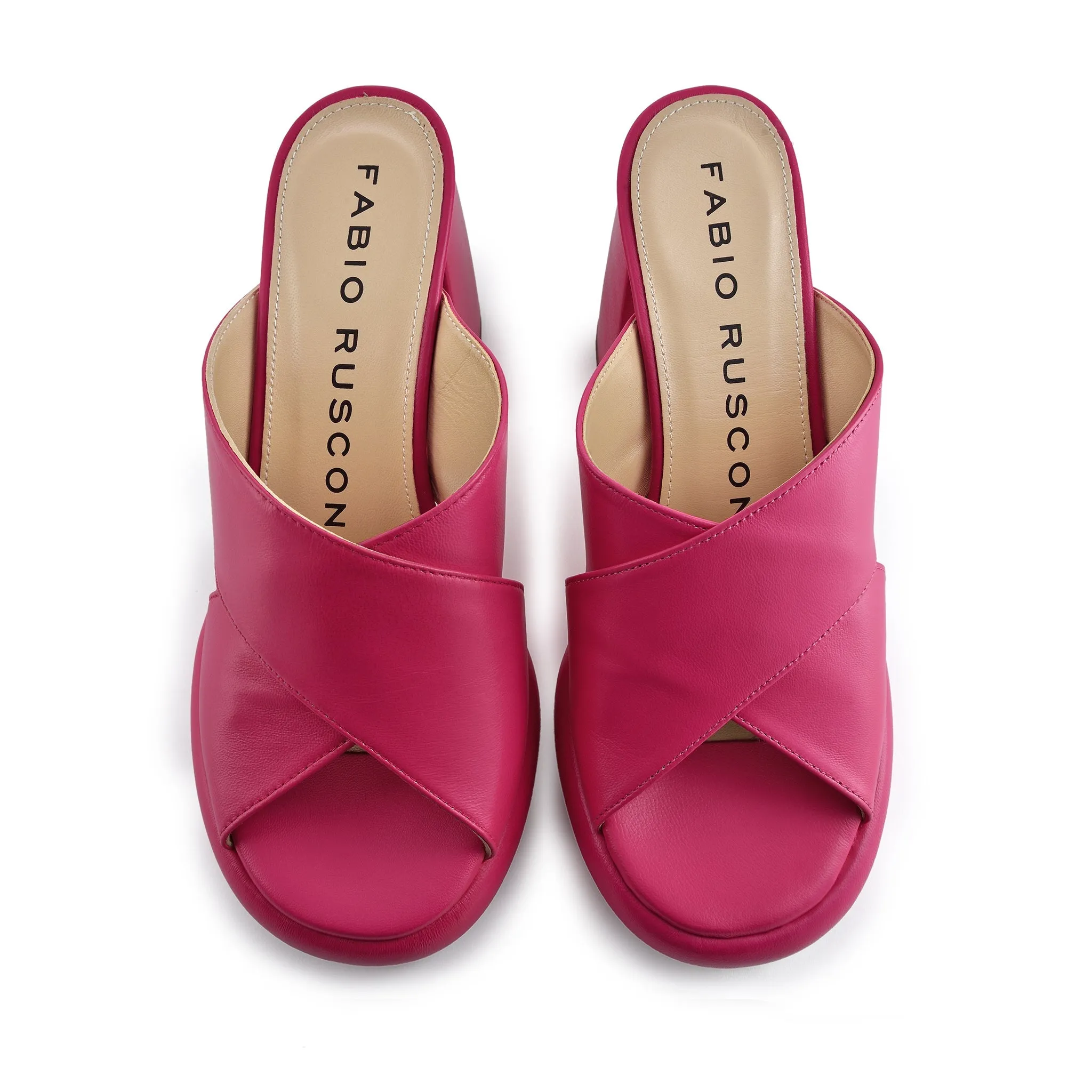 Doria Fuxia Platform Mules