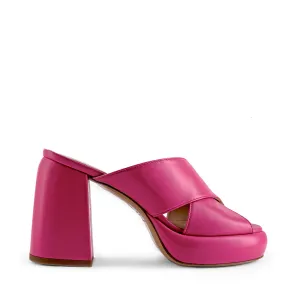 Doria Fuxia Platform Mules