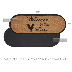 Down Home Welcome to the Roost Coir Rug Oval 17x48