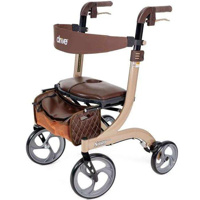 Drive Medical Nitro DLX Euro Style Rollator Rolling Walker