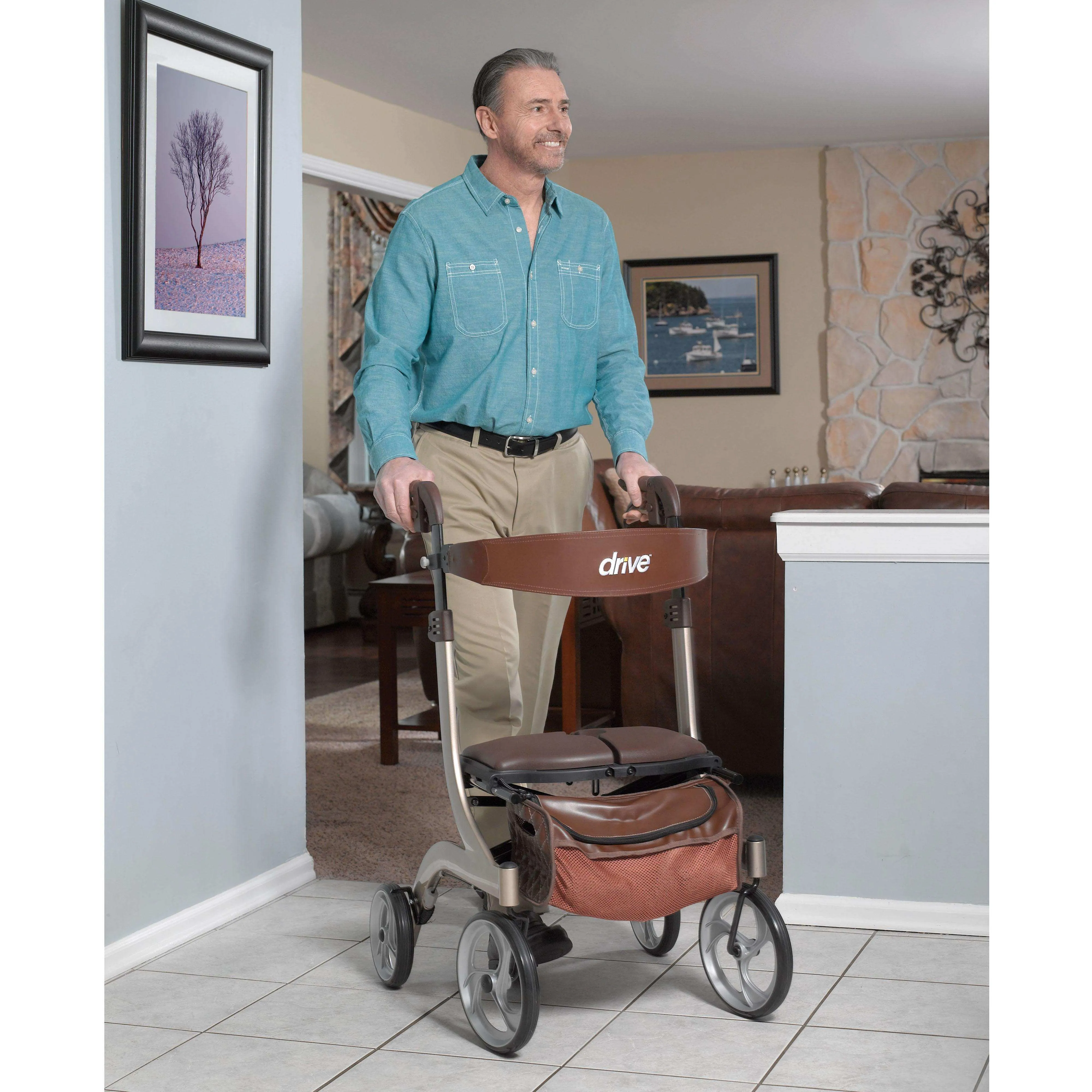 Drive Medical Nitro DLX Euro Style Rollator Rolling Walker