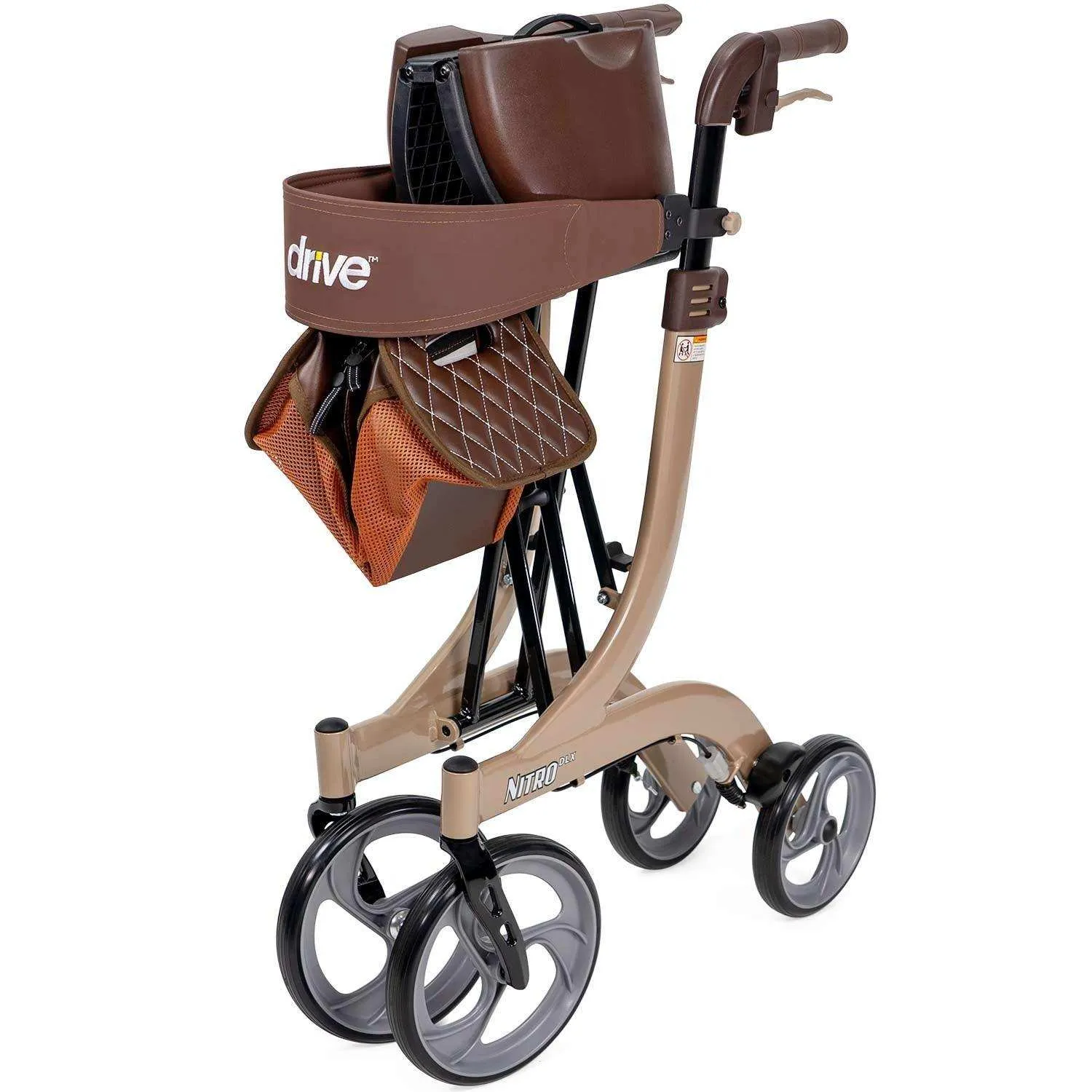 Drive Medical Nitro DLX Euro Style Rollator Rolling Walker