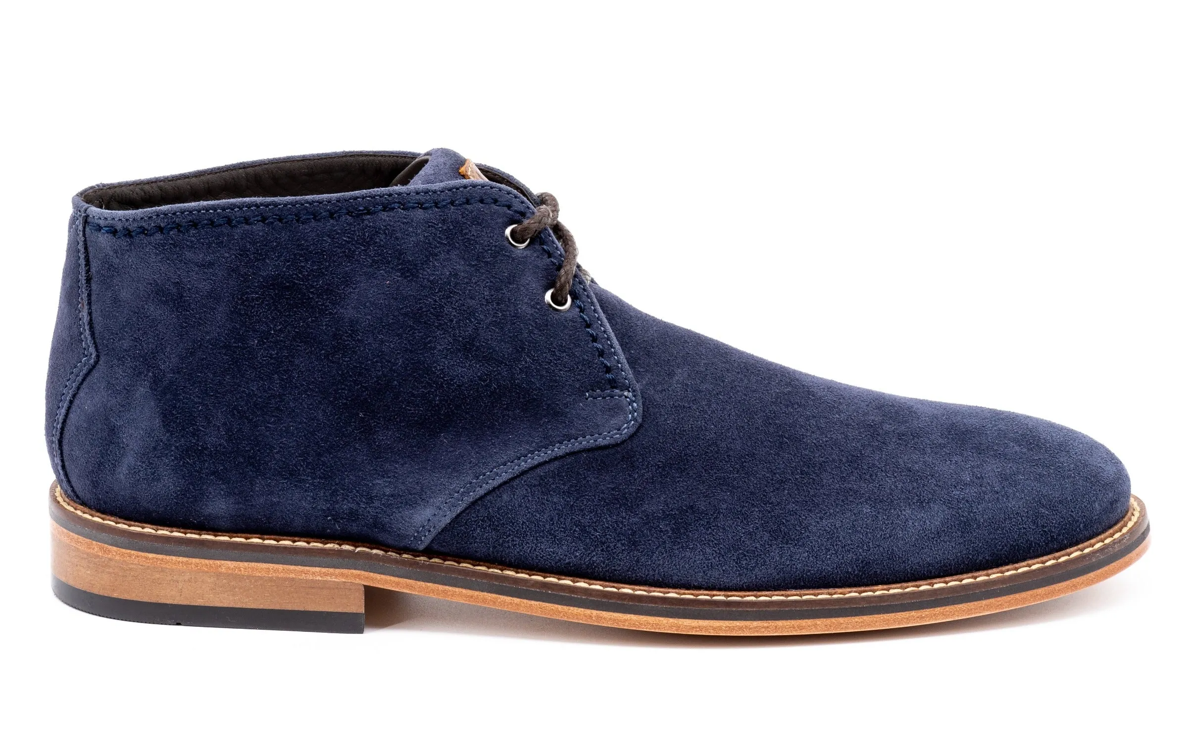 Ernest Safari Kudu Suede Chukka Boots - Navy