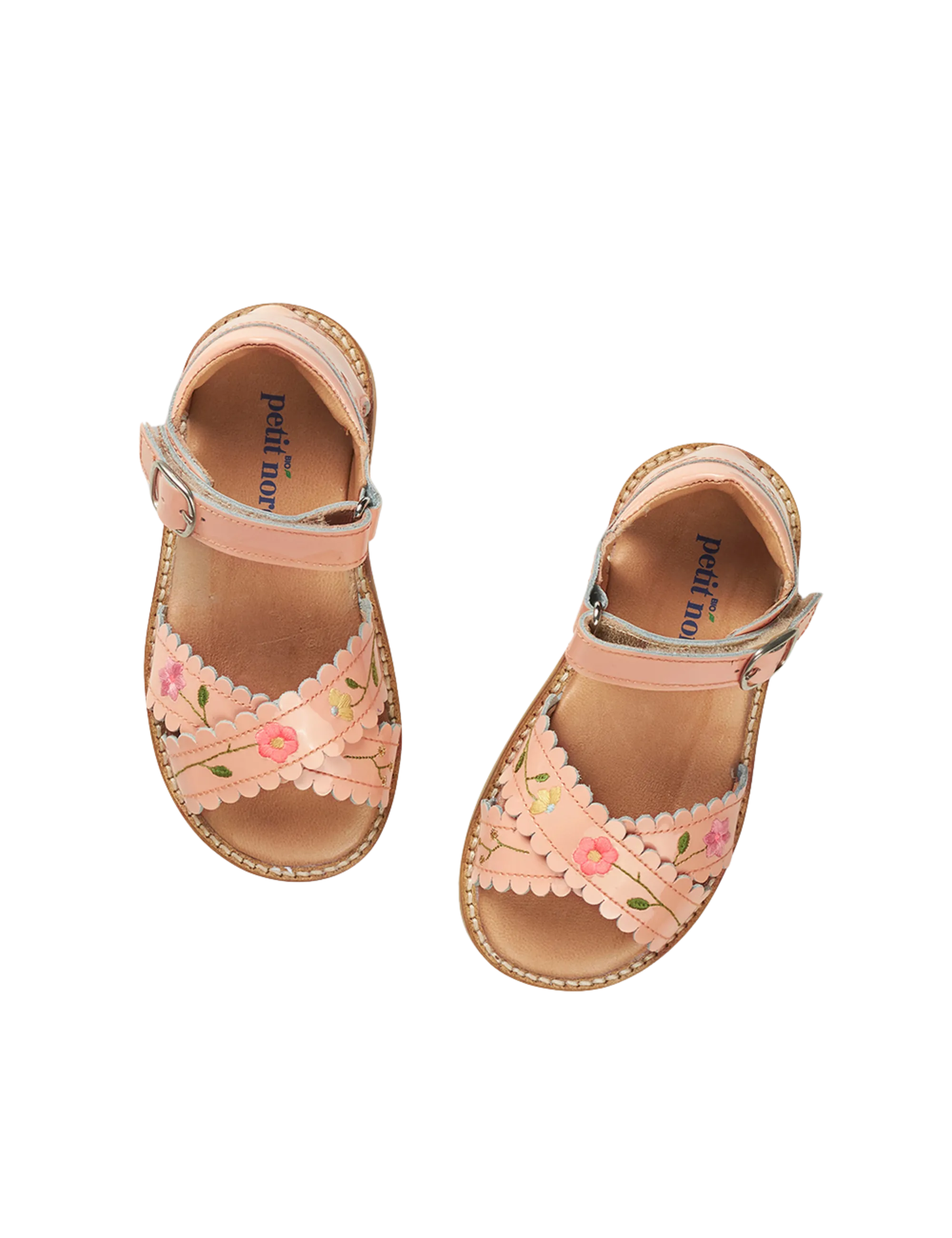 Flower Pop Cross-over scallop sandal - Blush