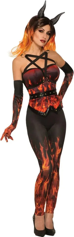 Forum Novelties Women's Flaming Hot Devil Corset