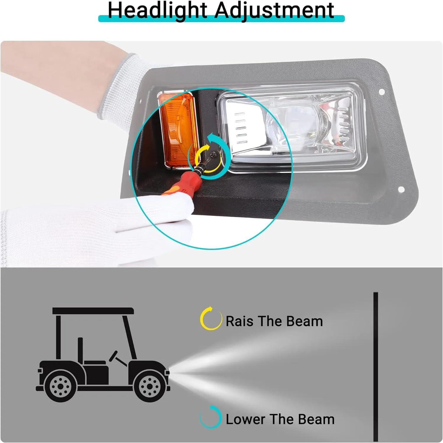 Golf Cart LED Light Kit for Yamaha G14 G16 G19 G22 - 10L0L