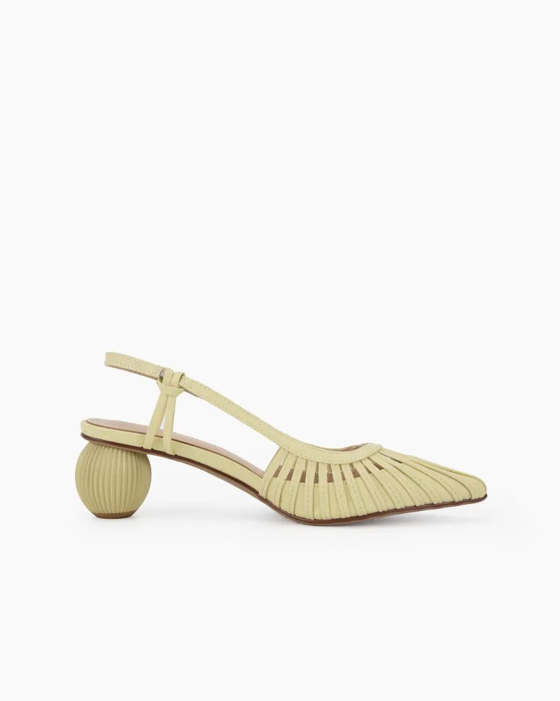 Hollow Pointed Toe Opposite-sex Heel Sandals