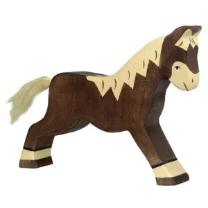 Holztiger Wooden Brown Horse, Running