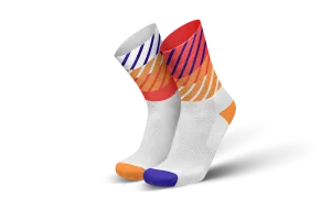 INCYLENCE Running Diagonals Orange Inferno Long Sock