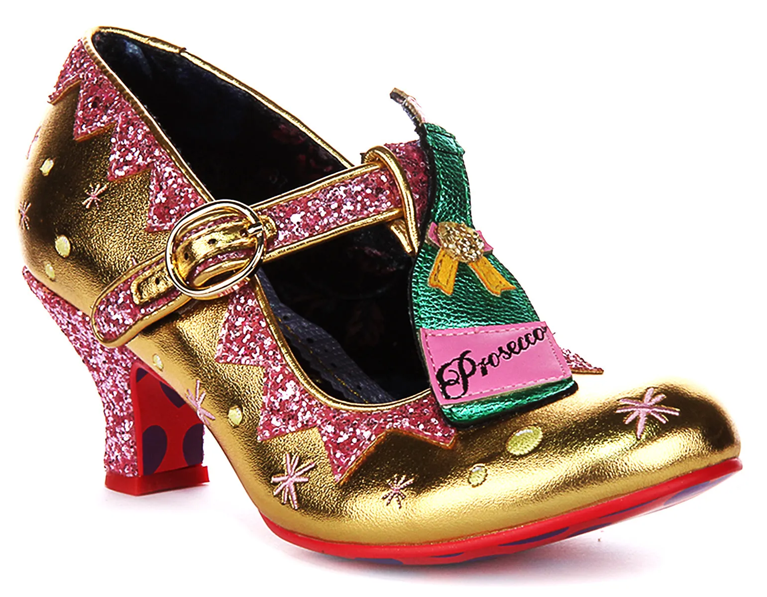 Irregular Choice Sip Sip Hooray In Gold For Women